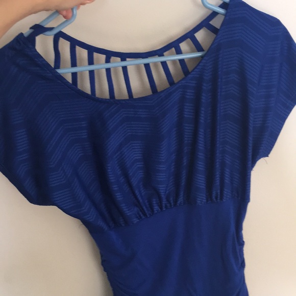 Blue Ruched Blouse - Picture 2 of 3